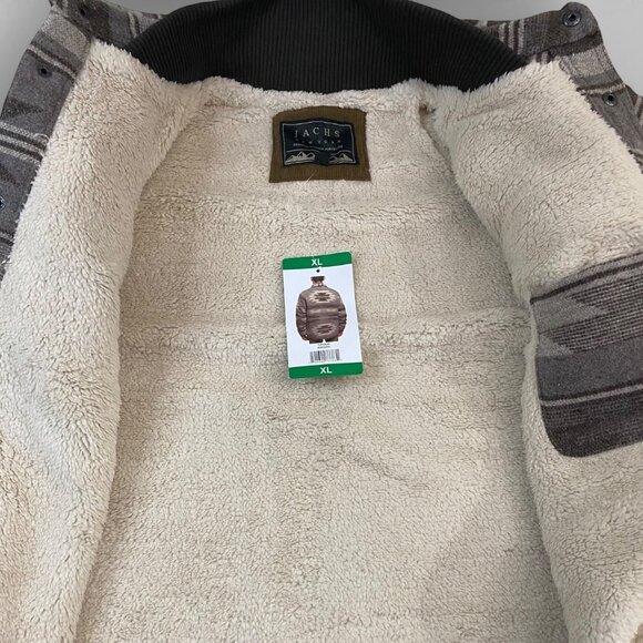 NWT Jachs New York Mens Aztec Sherpa-Lined Snap Button Jacket XL - Picture 10 of 16